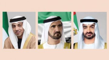 ‎رئيس الدولة ونائباه يعزون خادم الحرمين بوفاة الأمير عبدالله بن مساعد