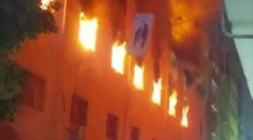 الحماية المدنية تسيطر على حريق هائل بكنيسة مار جرجس بقفط في قنا