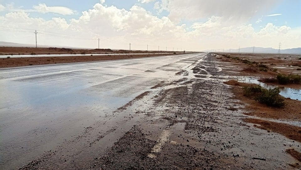 جانب من سقوط الامطار