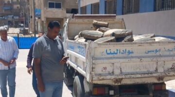 التحفظ علي سيارات محملة بمواد بناء أثناء التوجهه الي موقع مخالف بالبحيرة