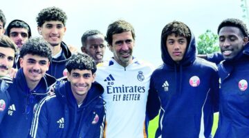عنابي الناشئين يزور مقر تدريبات نادي ريال مدريد