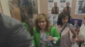 لميس الحديدي تدلي بصوتها في انتخابات الصحفيين | فيديو