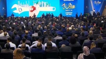بحضور الرئيس السيسي.. بدء احتفالية عيد العمال 2025 بالسويس