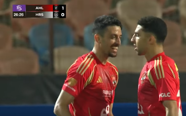 الدوري المصري الممتاز: أحمد نبيل كوكا يسجل الهدف الثاني للأهلي في مرمى حرس الحدود في الدقيقة 27 الدوري المصري الممتاز: أحمد نبيل كوكا يسجل الهدف الثاني للأهلي في مرمى حرس الحدود في الدقيقة 27