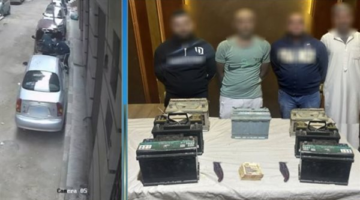 الكاميرا صورتهم.. الداخلية تضبط لصوص بطاريات السيارات بالغربية