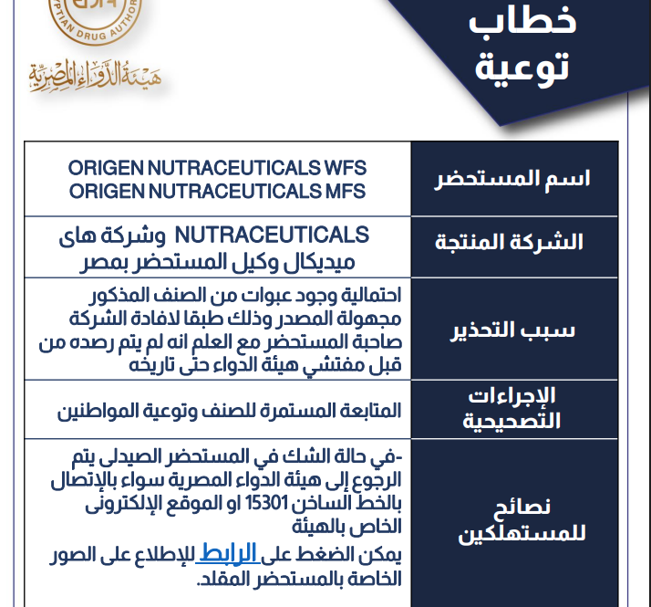 لعلاج العقم والضعف الجنسي .. هيئة الدواء تحذر من عبوات مجهولة المصدر لعلاج العقم والضعف الجنسي .. هيئة الدواء تحذر من عبوات مجهولة المصدر