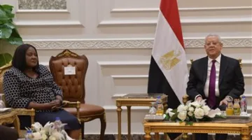 المستشار الدكتور حنفي جبالي يستقبل  النائبة الأولى لرئيس الجمعية الوطنية في زامبيا