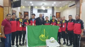 مدير "تعليم القليوبية" يستقبل الفريق المشارك بالتصفيات النهائية لكرة القدم على مستوى الجمهورية