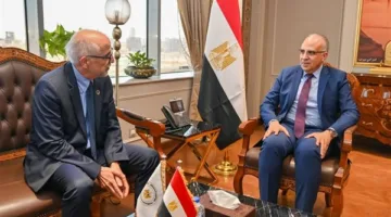 وزير الري يبحث مع مدير معهد البحر الأبيض المتوسط للمياه تعزيز التعاون