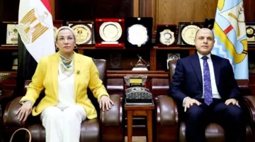 محافظ كفر الشيخ يلتقي وزيرة البيئة قبل بدء مؤتمر “الابتكار لتحقيق مستقبل مستدام”