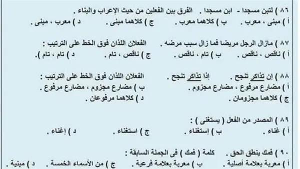 الثانوية العامة 2025: 100 سؤال وحل في النحو – امتحانك في متناول يدك الثانوية العامة 2025: 100 سؤال وحل في النحو – امتحانك في متناول يدك
