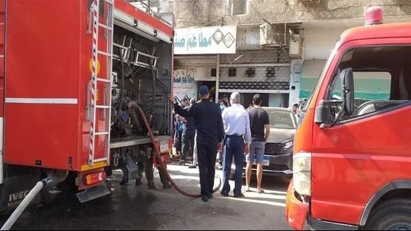 إخماد حريق اندلع في مستودع كرتون بمدينة السلام