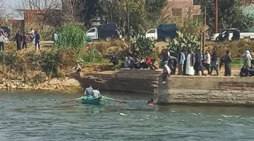 شاب غرق في نهر النيل أثناء استحمامه هربًا من الحر أمام شارع مصر بالمنيا.