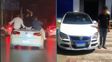 الداخلية توضح تفاصيل الفيديو الذي يظهر استعراضات خطيرة فوق سيارة في الزقازيق