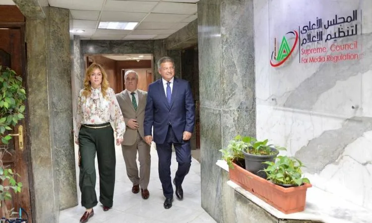 رئيس الهيئة العليا للإعلام يلتقي برئيس الهيئة الوطنية للصحافة ومدير الأكاديمية التدريبية رئيس الهيئة العليا للإعلام يلتقي برئيس الهيئة الوطنية للصحافة ومدير الأكاديمية التدريبية