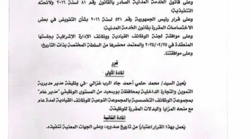 وزير التموين يختار محمد حلمي كمدير لمكتب تموين بورسعيد