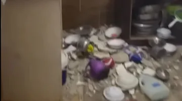 “تحطيم السقف والمطبخ” .. فيديو يسجل تداعيات زلزال مطروح اليوم