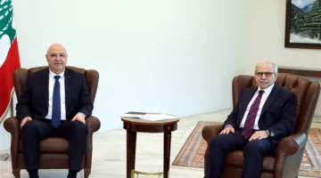 الرئيس عون يجتمع برئيس الحكومة نواف سلام قبل اجتماع مجلس الوزراء في قصر بعبدا