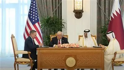 شراكة استراتيجية متجددة: قطر والولايات المتحدة تبرمان اتفاقات دفاعية واقتصادية تصل قيمتها إلى 1.2 تريليون دولار. شراكة استراتيجية متجددة: قطر والولايات المتحدة تبرمان اتفاقات دفاعية واقتصادية تصل قيمتها إلى 1.2 تريليون دولار.