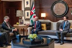 عاهل الأردن ومستشار الأمن البريطاني يناقشان أوضاع غزة والضفة الغربية وسوريا