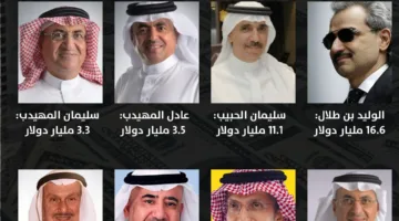 ثروات أبرز الأثرياء السعوديين في 2025 | رسم بياني