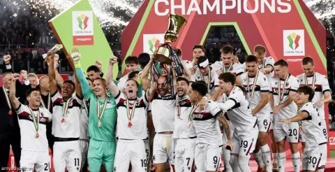 بولونيا يتوج بكأس إيطاليا للمرة الثالثة بعد انتصاره على ميلان