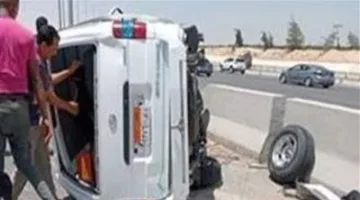 إصابة أربعة أفراد، من ضمنهم كويتيان، في حادث تصادم فوق كوبري أجا بالدقهلية.
