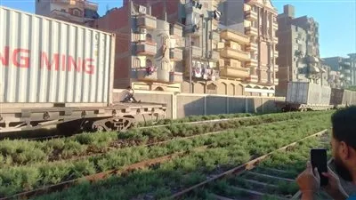 انقلاب 7 عربات من قطار بضائع قرب شربين دون تسجيل إصابات بشرية