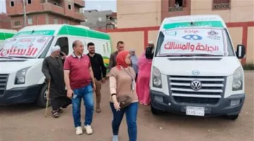 قافلة طبية تضم 1460 فرداً في قرية أبو سعادة بمركز كفر سعد في دمياط