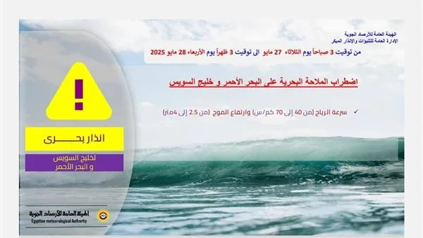إنذار بحري عاجل نتيجة اضطراب حركة الملاحة في البحر الأحمر وخليج السويس إنذار بحري عاجل نتيجة اضطراب حركة الملاحة في البحر الأحمر وخليج السويس