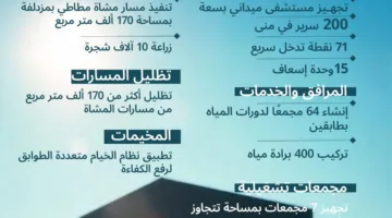 توفير تجهيزات شاملة للبنية التحتية والخدمات في المواقع المقدسة.