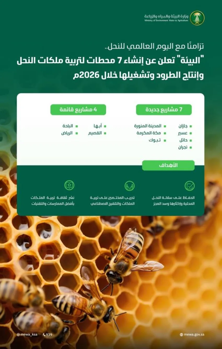190 مليونًا لتقديم الدعم للنحَّالين و7 مراكز لتربية الملكات