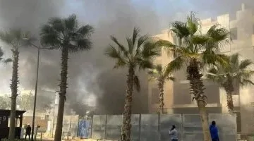 إخماد حريق اندلع في مبنى قيد الإنشاء في أكتوبر