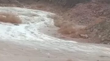 سيول محدودة تجرى فى أودية جافة بمناطق وسط سيناء