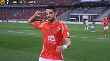 طاهر يتقدم للأهلى فى مرمى حرس الحدود بالدقيقة 9