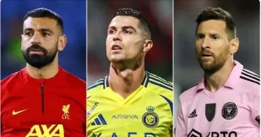 محمد صلاح يرافق رونالدو وميسى بقائمة الأكثر شعبية فى العالم 2025 محمد صلاح يرافق رونالدو وميسى بقائمة الأكثر شعبية فى العالم 2025
