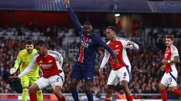 انطلاق مباراة بي إس جي ضد أرسنال في دوري أبطال أوروبا