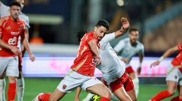 60 دقيقة.. الأهلي يعزز تقدمه أمام حرس الحدود بثلاثية .. ونزول الشحات وأفشة والعش