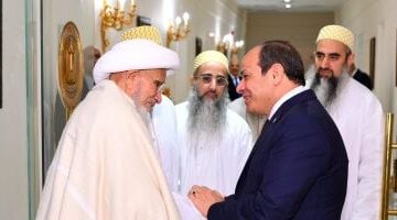الرئيس السيسى يستقبل سُلطان "البهرة" بالهند وأنجاله.. فيديو