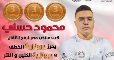 محمود حسني يحصد برونزيات وزن 102 كجم ببطولة العالم للأثقال في بيرو محمود حسني يحصد برونزيات وزن 102 كجم ببطولة العالم للأثقال في بيرو