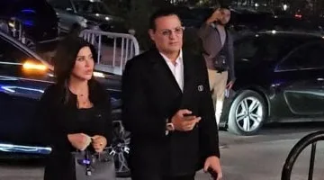 مصطفى شعبان وهانى رمزى ووليد توفيق وجومانا مراد فى عزاء المنتج وليد مصطفى