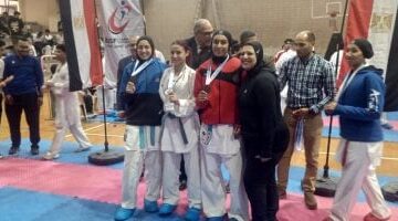 طالبات جامعة قناة السويس يحصدن الذهب والفضة فى بطولة الشهيد الرفاعى للكاراتيه