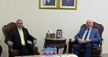 سفير مصر فى رام الله يلتقى بأمين سر اللجنة التنفيذية لمنظمة التحرير الفلسطينية سفير مصر فى رام الله يلتقى بأمين سر اللجنة التنفيذية لمنظمة التحرير الفلسطينية