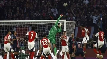 تقدم باريس سان جيرمان ضد أرسنال 1-0 فى شوط هادئ بدورى الأبطال.. فيديو وصور