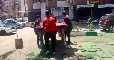 إزالة إشغالات وتشميع محال خردة وفرز قمامة بزهور بورسعيد.. صور إزالة إشغالات وتشميع محال خردة وفرز قمامة بزهور بورسعيد.. صور