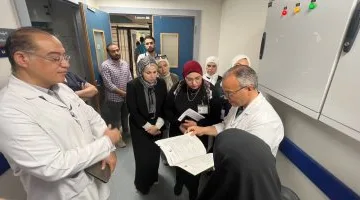 وفد هيئة الاعتماد يختتم جولاته بزيارة مستشفى نخل استعدادًا للتأمين الصحى الشامل