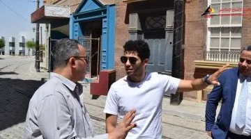 النجم العالمى مينا مسعود يزور مدينة الإنتاج الإعلامى ويشيد بإمكانياتها