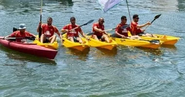 محافظ دمياط يشهد مهرجان التجديف "مراكب الكياك" من أمام الكوبرى التاريخى محافظ دمياط يشهد مهرجان التجديف "مراكب الكياك" من أمام الكوبرى التاريخى