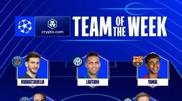 يامال وكفاراتسخيليا يتصدران التشكيل المثالي لإياب نصف نهائي دوري أبطال أوروبا