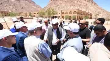 الشربيني" يتفقد سير العمل بمنطقة الزيتونة ضمن تطوير موقع "التجلى الأعظم فوق أرض السلام"